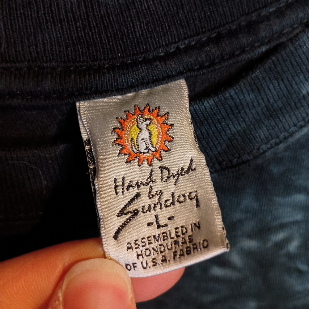 Vintage Sundog Grateful Dead Drummer Steal Your Face‎ Tie Dye Tee Large - Picture 4 of 6
